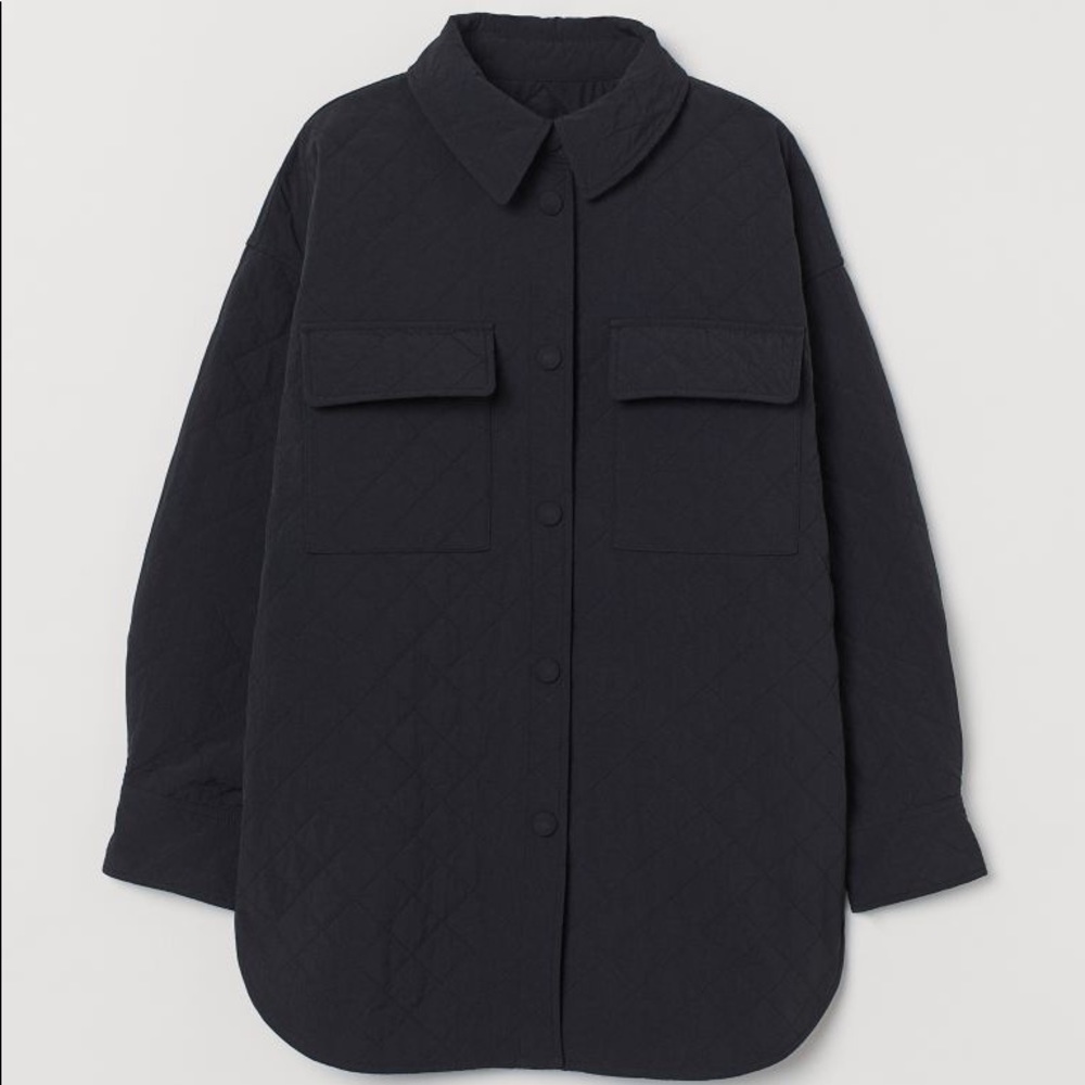 H&M Quilted Shirt Jacket, XL